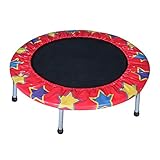 ★ Capacidad: adecuada para un peso de usuario de hasta 150 kg / 330 lbs. Una altura de marco de 30 cm (11.8 ″) y un ancho de 92 cm (36 ″) significa que este trampolín puede caber fácilmente en el hogar, la oficina, el gimnasio, el jardín y puede usarse tanto en interiores como en exteriores. No aplicable para fines comerciales.