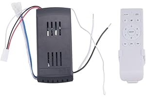 Baverta Kit di universale per ventilatore da soffitto, 40 W, 6 velocità, funzione di temporizzazione, di ricambio per ventilatori a soffitto DC e luci