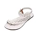 Produktbild Sandalen Damen Sommer Mit Absatz Elegant UFODB Frauen Böhmische Sandalen Flach Sandalen Wohnungen Schuhe Strass Glitzer Outdoorsandalen Clip Toe Tanzschuhe