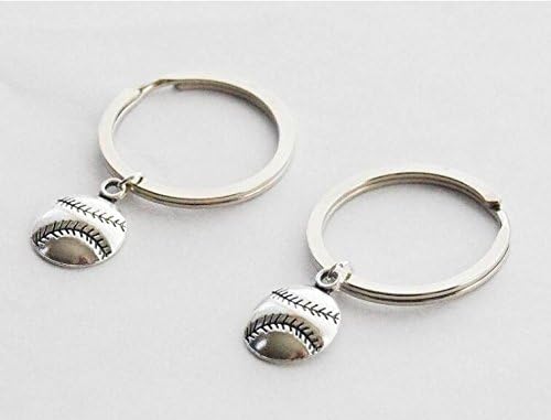 Baseball keychains 2 Best Friend Keychains Baseball Gift Set of 2 Softball Keychains Baseball Accessories Sports keychains Brother Gifts