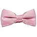 Homgaty Children Kids Satin Bowtie Necktie Double Layer Bow Tie Adjustable (Pink)