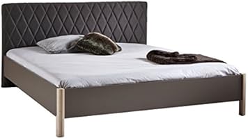 Demeyere 186300 Adriana Lit avec T&ecirc;te Capitonn&eacute;e Panneau Particule Ch&ecirc;ne Bross&eacute;/Lava 160 X 200 cm