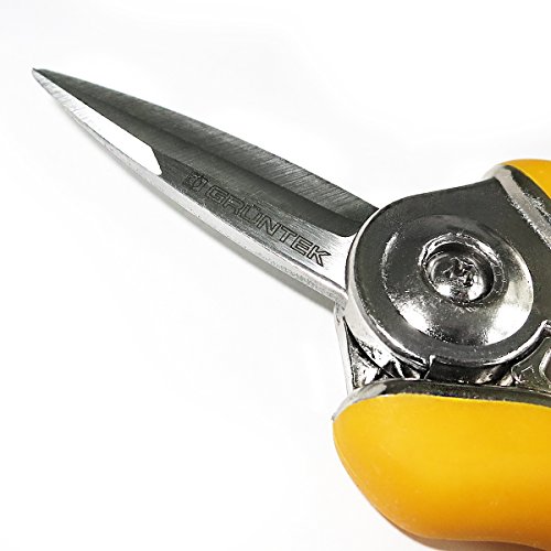 GRÜNTEK Garten- Pflanzenschere COLIBRI 170 mm Edelstahlklingen mit Zink-Legierung Blumenschere mit Soft-Touch Ergo-Griff, Trimmerschere Bypass - 5
