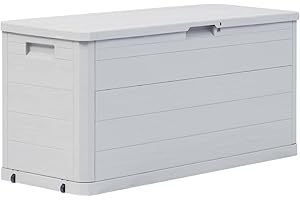 vidaXL Auflagenbox 280L Hellgrau Kissenbox Gartenbox Aufbewahrungsbox Truhe