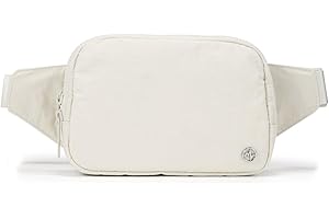 Everywhere Belt Bag Large 2L, Pander Waterproof Everywhere Fanny Pack Purse for Women and Men with Adjustable Strap. (White Opal)