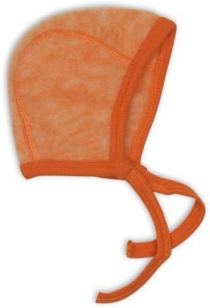 Cosilana - Baby Hat - Cap - Wool-Fleece0-2 months (Height 18-22) (50/56), Saffron-Orange-Melange, 100% Organic Merino Wool
