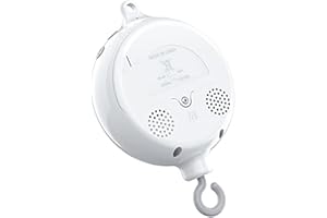 JT2D Boîte à musique mobile pour bébé avec 3 pistes sonores, 12 berceuses, arrêt de 30 minutes