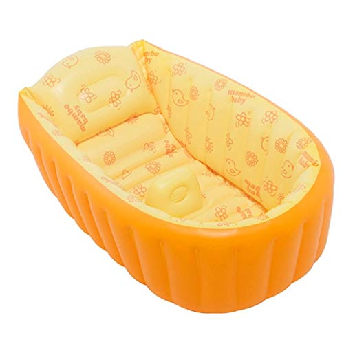 Preisvergleich Produktbild TYUIO Aufblasbare Babybadewanne. Tragbare und Faltbare Badewanne für Säuglinge und Kleinkinder. Sicherheits-Sitzmatte verhindert Verrutschen