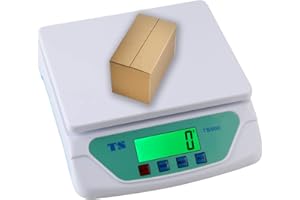 ALETO Balance postale précise avec écran LCD rétroéclairé et rétroéclairé pour colis, lettres, conversion de nourriture g/oz/lb/kg/tl/ct Blanc 30 kg