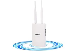 KuWFi Router 4G SIM, Router 4G LTE WiFi 300 Mbps, Cobertura WiFi Exterior con 2 Antenas extraíbles,Ranura para Tarjeta SIM Compatibilidad con Cat 4 Se Utiliza en la cámara de monitoreo