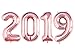 Price comparison product image PuTwo Number Balloons 40 inch 2019 Party Balloons 4 Pcs Giant Foil Balloons Jumbo Mylar Balloons Party Supplies for New Year Eve New Year Festival 19th 20th 21st 29th Birthday Graduation - Rose Gold
