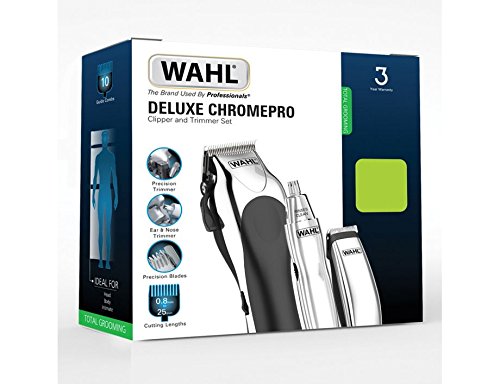 WAHL 79524-810 Deluxe Chrome Pro Clipper & Trimmer Hair Cutting Kit (UK Plug)230V 50Hz 3 Year Warranty - Image 6