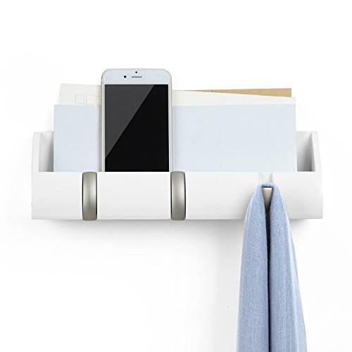 Umbra 1004250-660 Cubby Mini-Aufbewahrung, Holz, weiß, 27,62 x 5,71 x 7,62 cm