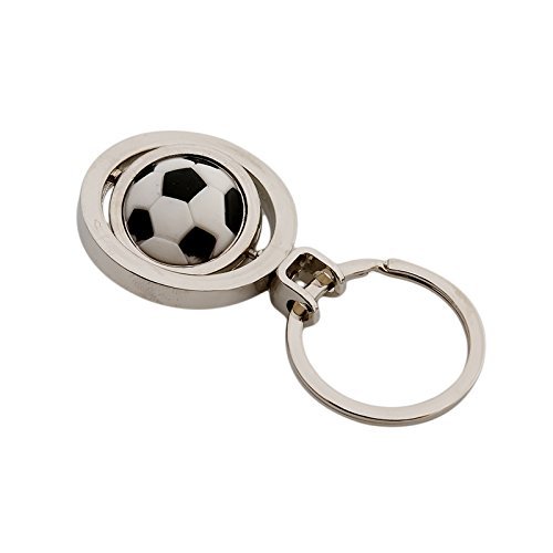 Preisvergleich Produktbild Newin Star Schlüsselanhänger, Fußball, Schlüsselanhänger Metall, Geschenk für Fußball-Fans in rund 2018 FIFA World Cup
