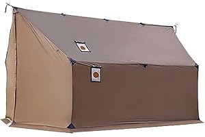 WALDWANDER Hamac tente avec ouverture de four Tente de maison résistante à l'hiver 3-4 personnes Grande pièce Tente chaude pour camping randonnée