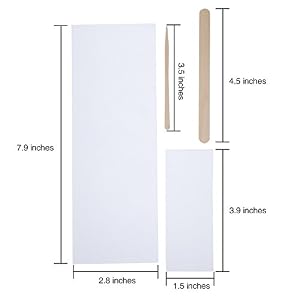 200 Pieces Waxing Strip Non-Woven Wax Strip Hair Removal Wax Strips and 200 Pieces Wax Applicator Sticks - Image 3