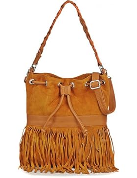 PHIL+SOPHIE, Leder Damen Handtaschen, Schultertaschen, Umhängetaschen, Hobo-Bags, Beuteltaschen, 30 x 30,5 x 4,5...