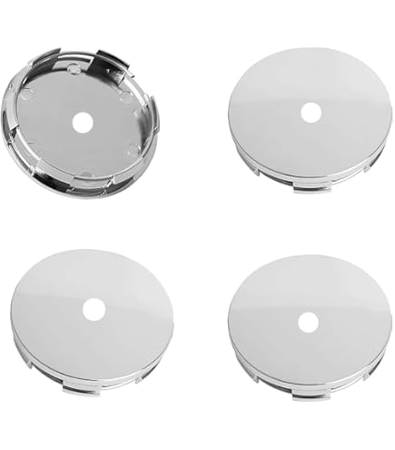 A ABSOPRO Tappi centrali ruota Coppe mozzo Cerchi Coppe mozzo Cerchi OD: 70mm/2.76 Coppe ruota Copertura mozzo in plastica tonalità argento 1 pezzo per Ford per BMW con adesivo blu