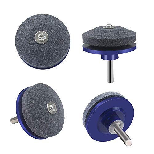 Preisvergleich Produktbild Mimiga Rasenmäher Messerschärfer 4 STÜCKE Mähmesserschärfer Für Rotationsschleifbohrer Gartenwerkzeug Rotationsbohrer Feilenbohrer