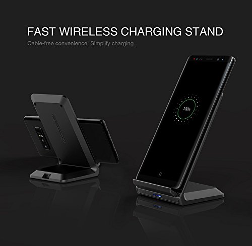 Nillkin Fast Wireless Charging Stand Upto 10W Qi Compatible Dual Coils Wide Range Stable Mount Black Color