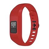 IGEMY Ersatzband für Garmin Vivofit 3, Weiches Silikon Armband Zubehör (Rot)