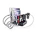 Produktbild QIH USB Ladestation - Ladestation - 6-Port - Schnellladestation - Lwatch Halter - Telefon IOS Android Ladestation Dock - Multi Ladestation Für Handys Und Tablets