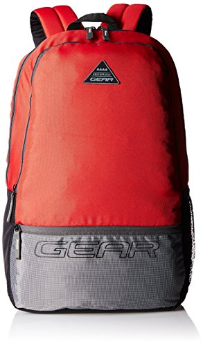 Gear 24 Ltrs Red and Grey Casual Backpack (METBPECO60904)