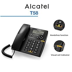 Alternative view of Alcatel New T-58 Black Corded Landline Phone with Caller id and Speaker with Attractive Design
