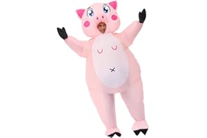 Nabila Nadmuchiwany kostium dla dorosłych, nadmuchiwana świnia Csotume różowa świnka dla dorosłych, kostium dmuchanej świnki, nadmuchiwane kostiumy na Halloween, imprezę i pokaz