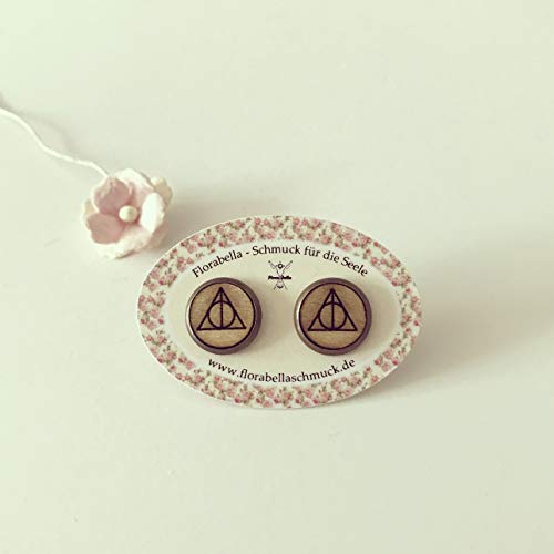 Dreieck Ohrringe Holz-Art, Geometrie/Heiligtümer / Umhang Zauberstab Stein/triangle / vintage/ethno / hippie/must have/statement / florabella schmuck