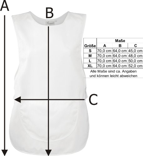 Überwurfschürze / Kasack / Tabart mit Tasche - 3