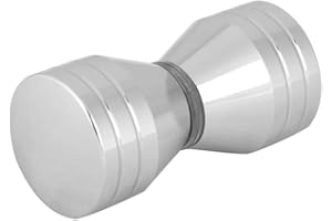 Smandy Duschtürgriff Duschtürknopf Türgriff Aluminiumlegierung verchromter Zuggriffknopf für Badezimmer Duschglastür(#2)