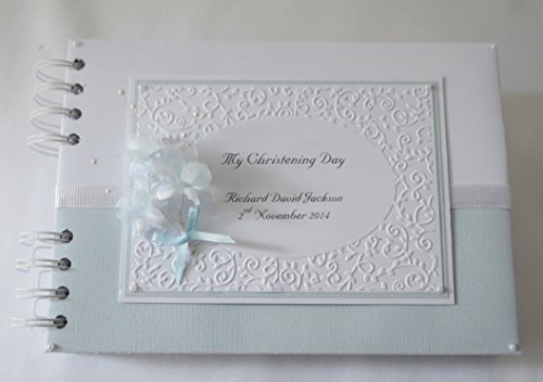 Baby Christening Guest Book ,Personalised, Album ,Scrapbook,Memory Book,A5
