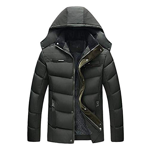 Preisvergleich Produktbild Mens Casual Warm Stehkragen Pullover Winter Herrenmantel, EUZeo Reißverschluss Mantel Outwear Steppjacke Kapuzenjacke Winterjacke Hooded Puffer Jacke Einfach Kapuzenpullover