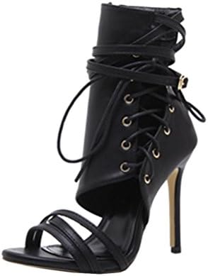 Xjp Women Fashion Gladiator Stiletto Strappy Open Toe Heels Sandals