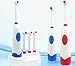 Pandaren Kids & Adult Blue electric toothbrush Attached 4 toothbrush head Rotating brush