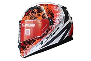 LS2 Helmets - FF320 Stream Evo - Throne - Gloss White Orange - Dual Visor Full Face Helmet