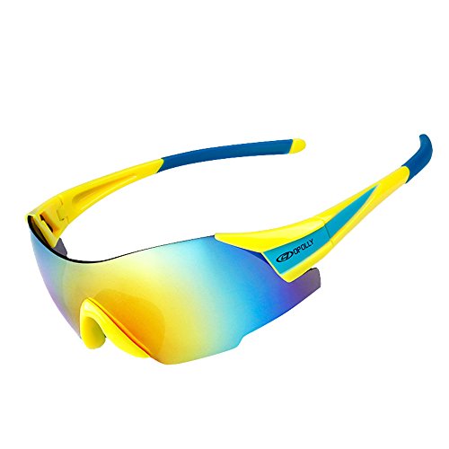 Preisvergleich Produktbild HJKLC Fahrradbrille Schutzbrille- mit Anti-Beschlag und kratzbeständigen Gläsern, Seitenschutz und rutschfesten Bügeln, UV 400-Schutz,D