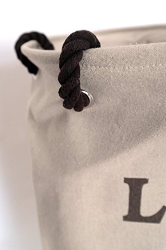 LS Design Wäschesammler Wäschetruhe Wäschesack Wäschekorb Canvas Creme - 3