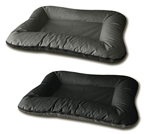 BedDog 2 en 1 Vera Antracita/Gris L Aprox. 80x60cm colchón para Perro, 7 Colores, Cama, sofá, Cesta para Perro