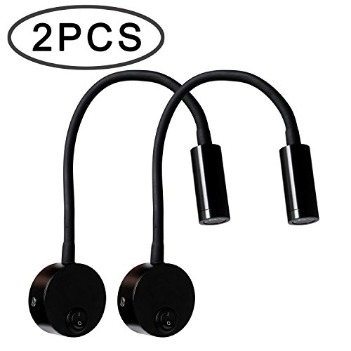 Preisvergleich Produktbild Jin Can 3W LED Bettleuchte Wandleuchte Schwanenhals Leseleuchte