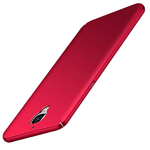 GOGODOG OnePlus 3 / 3T Funda Cobertura Total Ultra Delgada Mate Anti Resbalón Rasguño Resistente para One Plus 3 / 3T (Rojo)
