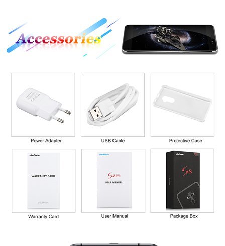 Ulefone S8 Pro - 4G Smartphone ohne Vertrag (5.3 Zoll, Android 7.0, Dual rear Kamera, dual Blitzlichter, 2GB RAM 16GB ROM, 1280 x 720 pixel, MTK6737 Quad Core 1.25GHz, dual Sim, Fingerabdruck) (schwarz)