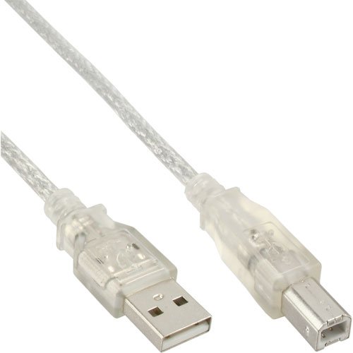 InLine 34557T A an B transparent USB 2.0 Kabel (7m)