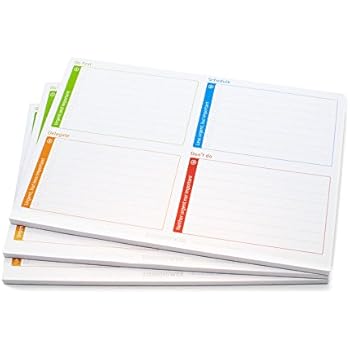 Eisenhower Matrix Notepad (3 Pack): Todo List and Time Management ...