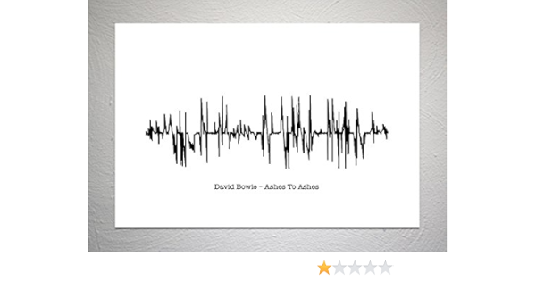 Funky Art Prints David Bowie Ashes To Ashes Affiche De Chanson Sound Wave Amazon Fr Cuisine Maison
