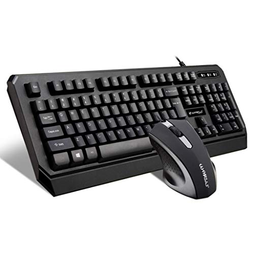 Preisvergleich Produktbild Kays Gaming-Tastaturen Kabelgebundenes USB-Maus- und Tastaturset, ergonomisches und wasserdichtes Design, Game-Office-Zuhause