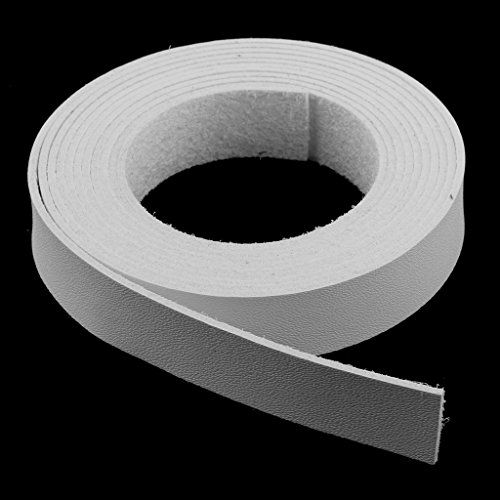 MagiDeal 2 Meter Lang DIY PU- Lederband Lederriemen Flach Bänder Streifen 15mm farbe auswahl – Weiß, 1,5cm x 2 meter - 3
