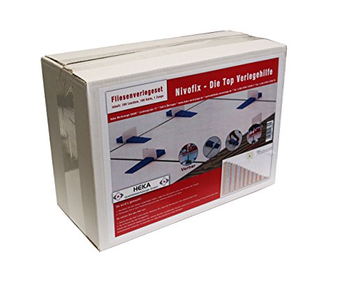 Nivofix Profi Nivelliersystem mit 100 Laschen, 100 Keile und 1 Zange zum Verlegen von Fliesen - 8