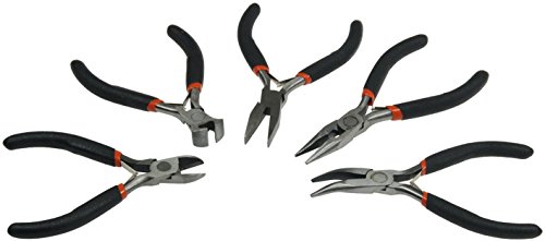 Elektroniker Zangen-Set "MiniGrip" 5-tlg, 12cm, isolierte Griffe, federöffnend